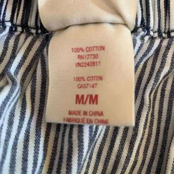 Blue and White Stripe Button Skirt - Picture 6 of 8